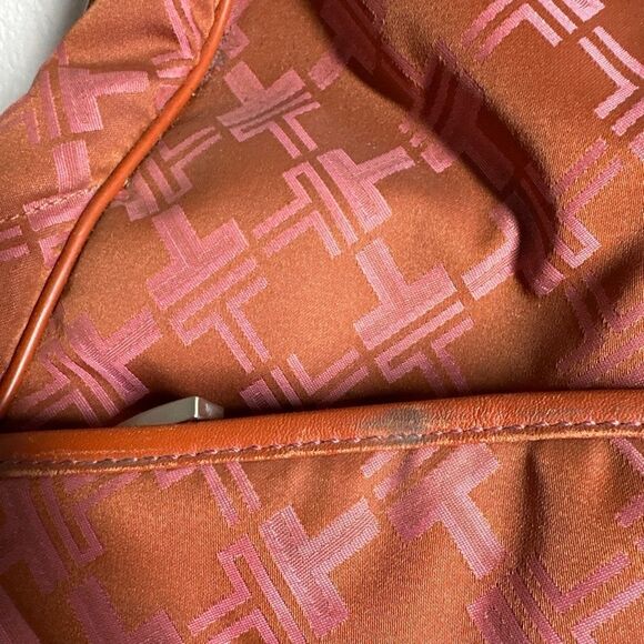 TUMI T Monogram Jacquard Nylon Canvas Framed Weekender/Carry-On Duffle Rose Pink - Picture 7 of 16